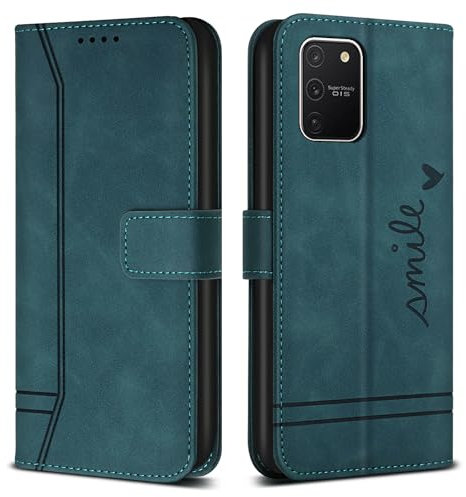 Bravoday Hülle für Samsung Galaxy S10 Lite/Galaxy S10 Lite, PU Ledertasche Handyhülle mit Kartenfäch & Kickstand, Flip Schutzhülle Kompatibel mit Samsung Galaxy S10 Lite/Galaxy S10 Lite, Grün