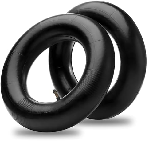 Lot de 2 chambres à air 3,50-8 4,80/4,00-8 avec valve incurvée TR-87, compatibles avec diverses tondeuses à gazon, brouettes, remorques de jardin, karts, chariots de golf et plus encore