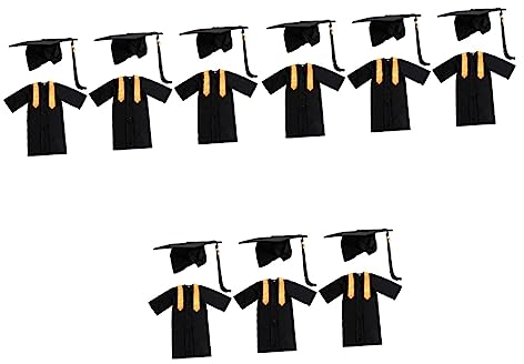 Holibanna 9 Stück 1 Kittel und Mütze für den Ingenieursabschluss Bachelor abschluss The ba Abschlussmütze und -Kleid 2022 Kinder-Abschlusskappe und -Kleid Hüte formelle Kleidung Cosplay Hut