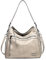 TANTOMI Handtasche Damen, Große mit Fach Umhängetasche Crossbody Bag Eleganter Vintage Shopper Tasche mit Abnehmbarem Schulterriemen (Grau)