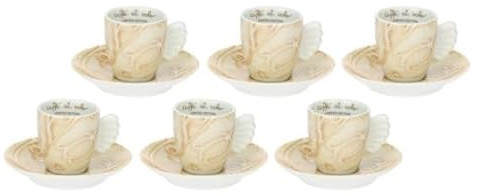 THUN - Set 6 tazzine espresso in porcellana - Porcellana - Ø 6,5 cm; 5 cm h; 12 cm Piattino/Untertasse/sauce; 0,10 lt
