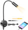 HOTUT Lampe de lecture murale, LED Col de Cygne Lumière avec interrupteur tactile et port de chargement USB,Liseuse murale, lampe de lecture à intensité variable, Applique Liseuse Orientable à 360 °