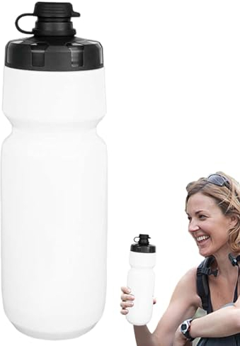 Fahrrad-Trinkflasche,Fahrrad-Trinkflasche, Squeeze Fahrradflasche mit großem Durchmesser und 720 ml Fassungsvermögen, Leicht zu klemmende, auslaufsichere Trinkflasche aus lebensmittelechtem Silikon zu