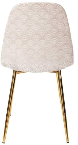 HOME DECO FACTORY, HD7604, Lot de 4 Chaises avec Pieds Doré, Mobilier, Assise, Chaise Fauteuil de Table, 50x86x44 cm, Hauteur Assise 47 cm, Taupe Dore