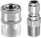 NQEUEPN 2pcs Raccordi Sgancio Rapido per Idropulitrice, Connecteurs Pistolet à Eau sous Pression Acier Inoxydable Prise à Connexion Rapide 0,64cm(Filetage Interne Femelle, Filetage Externe Mâle)