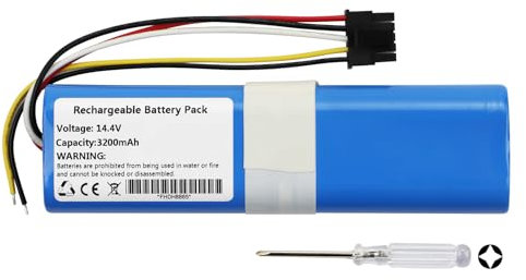 K KYUER 3200mAh Rechargable Aspirador Batería Compatible con Cecotec Conga 2090 Vision Conga 1690 1890 Conga 2290 Ultra Roboter Vacuum Cleaner with Tools