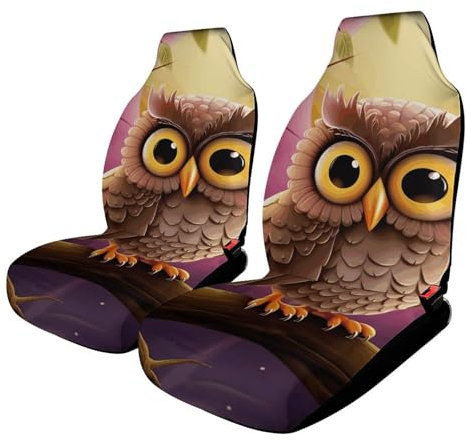YJWANDO Autositzbezug, Eule Druck Universal Autositzbezug Elastisch Autositzbezug Ganzjahresbezug Autositzbezug Atmungsaktiv Autositzbezug