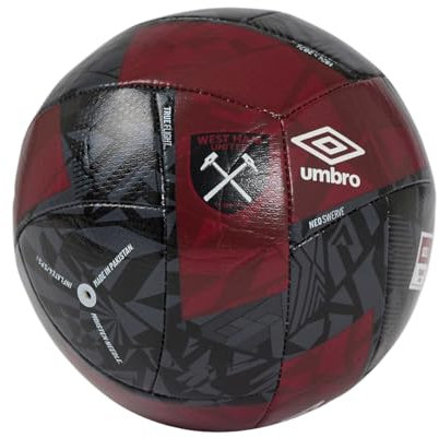 UMBRO - 24/25 Neo Swerve Mini-Fußball FC West Ham United (1) (Schwarz/Weiß/Weinrot)