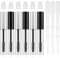 6 Stück Leere Mascara Flasche,Nachfüllbare 10 ml Wimperntusche Tube,Transparente Mascara Tube mit 3 Transferpipetten und 6 Gummieinsätzen für Rizinusöl Wimperncreme Füllung (schwarz+silber, 10ml)