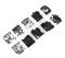 Sessleger 500 Stück/Box 1,5-8 mm verschiedene Größen Gummipads Leiter Reparatur-Set für IR-Fernbedienung Gummi Leiter
