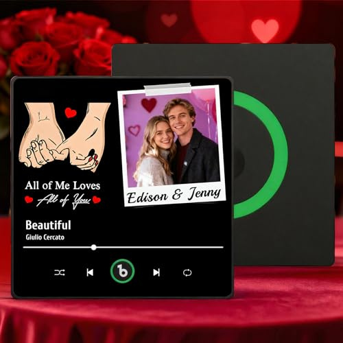 Kühlschrankmagnet mit Musik Personalisierte Foto Geschenke für Männer Frauen Lustige Spotify Magnete Bilderrahmen Selbst Gestalten für Ihn Sie Freund Freundin Paare Geburtstag Valentinstag Weihnachten