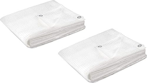 Kippen 6057Y - Confezione da 2 pezzi di Telone Retinato Trasparente con Grammatura da 130 g/m². Taglia 3x4 (12 m²)