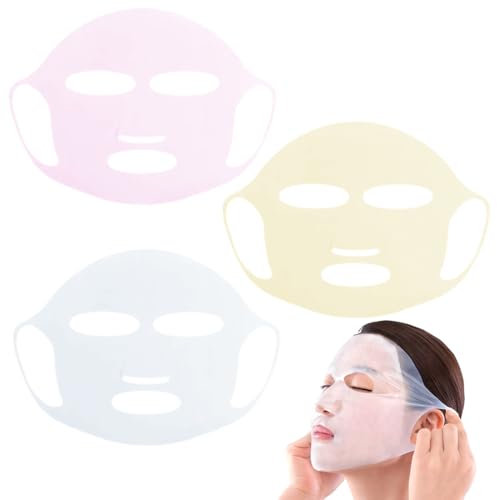EIHI Maschera Viso In Silicone Impedisce L'Evaporazione, Maschera per il Viso Riutilizzabile, Supporto per Maschera Facciale in Silicone, Copertura per Maschere per il Viso, 3 pezzo
