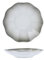 Piatto da Portata 8 in Grigio e Bianco Serie Bordo Oro Design Fiore Piatti da Portata in Ceramica - Set di 2 Piatti da Portata Medi