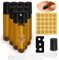 SHSMPXOY 10PCS Roller Ball Bottles for Essential Oils 10 ml Rollerball Bottles With Stainless Steel Ball Essential Oil Roller Bottle for Fragrance,Aromatherapy,Perfume(Brown)