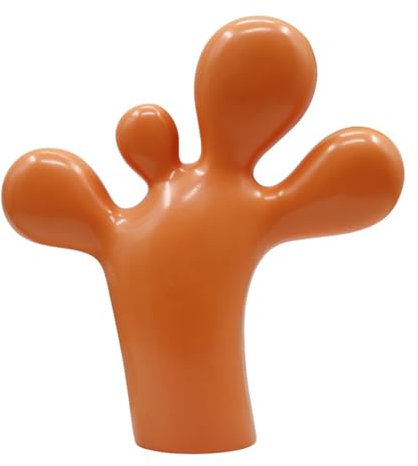Fenteer Fuß abstrakte Skulptur dekorative Figur Moderne Statue Tabletop Orament für Schreibtisch, Esstisch, Schrank, Wohnkultur, Orange Groß