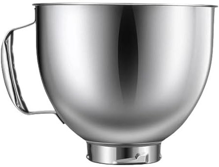 2024 Radiant Gold Stainless Steel Compatible for KitchenAid 4.5 Quart and 5-Quart,Rose Gold,,Compatible for KitchenAid KSM5SSBRG KSM5SSB Mixer Bowl, 5-Quart Mixer Bowl(Silvery Bowl)