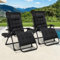 ISOISL 2X Sonnenliege Klappbar Liegestuhl Zero Gravity Gartenliege Extra Breit mit Kissen bis 200kg,relaxliege Garten mit Nackenkissen & Getränkehalter,sonnenliege für Patio,Strand,Terrasse