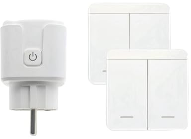 Kdouehg Drahtloser -/Türsensor, Magnetkontaktschalter, AC 220 V, 2500 W, Ideal für Dunstabzugshauben und Heimsicherheit, EU-Stecker