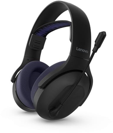 Lenovo Legion H410 - Auriculares Inalámbricos Gaming (Giratorios 90°, Ajustables, Receptor USB-A, BT 5.2, Compatible con PC, Legion Go Series, Otras Consolas) Negro