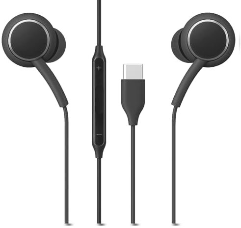 KP TECHNOLOGY Earphones for Honor 400/400 Pro / 400 Lite/Honor 400 Smart / 400 Smart 5G, In-Ear Headphones with USB Type C interface, Noise Isolating, High Definition Sound (BLACK)