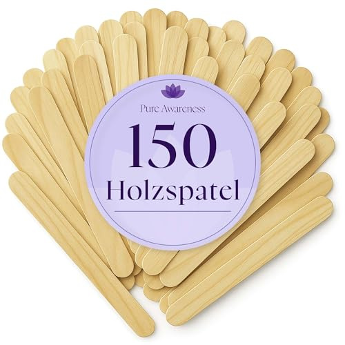 150 bastoncini in legno – spatole ceretta brasiliana e lavoretti | 150 bastoncini betulla 15,5 x 1,4 cm · senza schegge, sfusi · per ceretta, sugaring, estetista e lavoretti