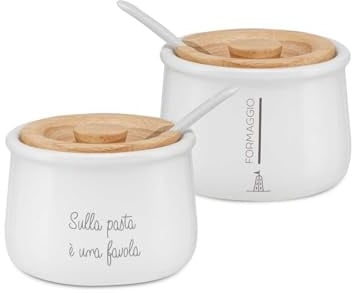 LA PORCELLANA BIANCA - Die ehrlichen Käsehalter Geschenkbox, Steingut
