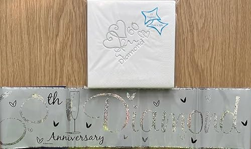 60th Wedding Anniversary Banner & Napkins