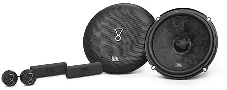 JBL Stage3 Gen2 68C 165mm 6,5 Zoll 2-Wege Komponenten Lautsprecher Auto | 95W RMS / 760W Peak, 91dB, 4 Ohm Impedanz, 55Hz-20kHz Frequenzgang, Seidenkalotten Hochtöner, mit Schutzgitter