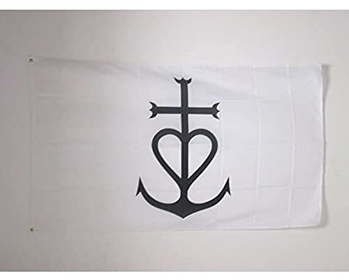 BANDIERA CROCE DELLA CAMARGUE 150x90cm - BANDIERA CROCE GUARDIANA 90 x 150 cm - AZ FLAG
