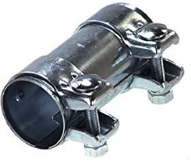 Exhaust Pipe Connector Steel Tube Clamp with Screws Adapter Sleeve Joint Coupler (65mmx69.5mm-80mm)