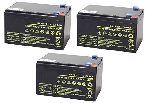 KIT 3X BATTERIA AL PIOMBO CICLICA 12V 12AH RICARICABILE PER BICI ELETTRICHE 36V 12AH ORIGINALE