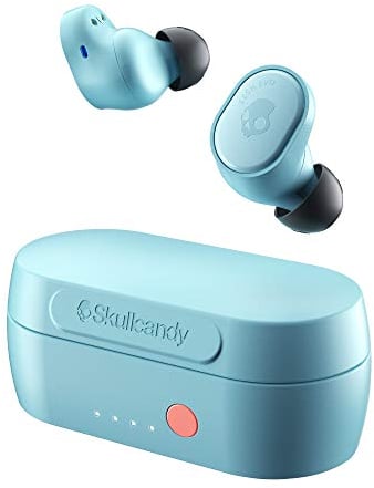 Skullcandy Sesh Evo True Wireless In-Ear Bluetooth Earbuds Compatible with iPhone and Android / Charging Case and Microphone / Great for Gym, Sports, and Gaming IP55 Water Dust Resistant - Blue