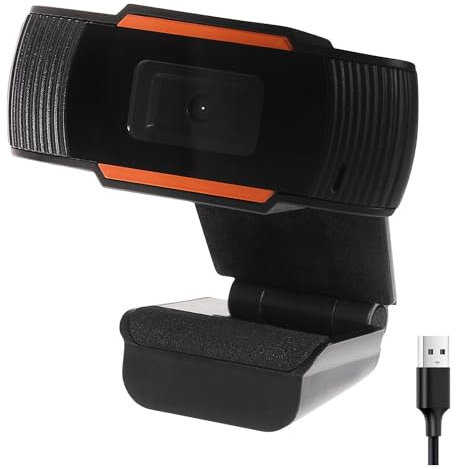 Praktica HD USB Webcam with Microphone - Noise Reduction, Adjustable Monitor Mount, VoIP Video, Plug & Play Camera for PC Desktop & Laptop, Compatible with Windows Mac Linux Zoom Skype