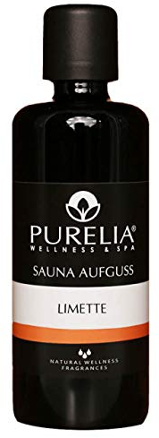 PURELIA Saunaaufguss Konzentrat Limette 100 ml natürlicher Sauna-aufguss - Reine ätherische Öle