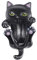 Annmors Schwarze Katze Charms für Armband 925 Sterling Silber Anhänger