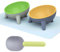 Cat Bowls Tilted Raised Double,Cat Food Water Feeding Bowls with Mat Elevated Kittens Dishes 15° Inclined Angle Cat Feeder