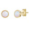 Glanzstücke München Damen Ohrstecker 925/- Sterling Silber gelbvergoldet 14 Karat Opal (synth.) Silberohrstecker