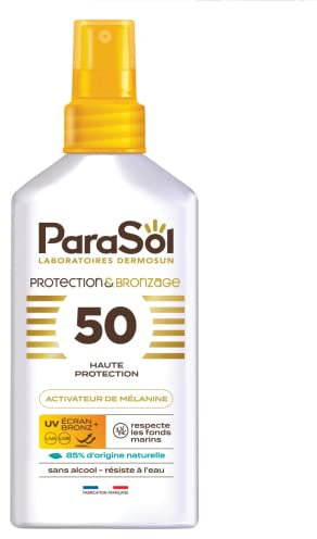 ParaSol Protection & Bronzage FPS 50 - Soin solaire visage et corps haute protection - Activateur de mélanine - Protection UVA/UVB - Résistant à l'eau - Fabriqué en France