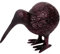 Brillibrum Design Kiwi Tier Deko Figur Vogel Australien Tierfigur Nationalsymbol von Neuseeland Glücksbringer Animal Kiwi Deko Skulptur, Größen Name: 9x9x12cm (HxBxT), Material: Bronze-Lila
