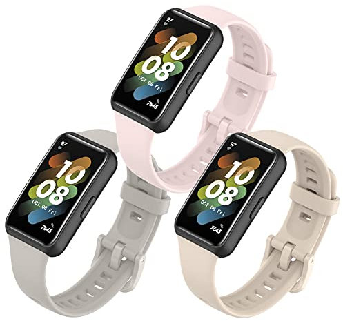 FunBand Cinturino Compatibile per Huawei Band 7, Quarkfit Silicone da Polso Fascia Braccialetto di Ricambio Polso Cinturino di Ricambio per Huawei Band 7 Smartwatch
