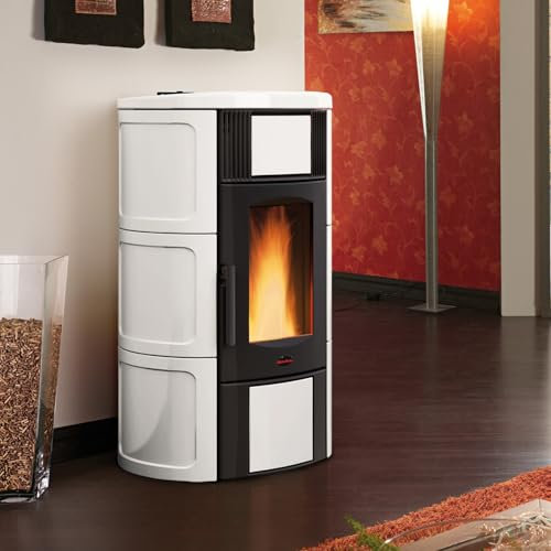 Extraflame 1286502 Iside Idro H15 Wasserführender Pelletofen Majolika Weiß/A+