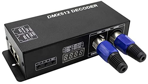 Uinfhyknd LED Controller LED 512 Decoder Dimmer Driver DC12V-24V for LED Rgb Strip or Lights (3 Channel)