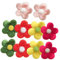 Beatifufu 10st Zubehör Für Haargummis Hochzeitsverzierungen Süße Patches Blumenverzierungen Blumengirlande Aus Filz Stickerei-ornamente Blumenapplikationen Hut Gefühlt Wolle Mädchen