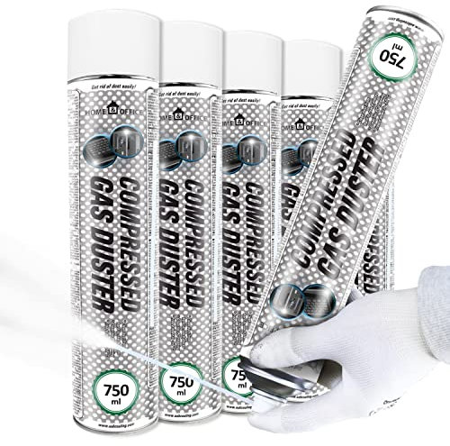 AABCOOLING Home&Office Frío Spray Compressed Gas Duster 5x750ml - Coche y moto, Frio Spray, Cuidado del motor, Enfriado Directo Hasta -50°C, Hielo Spray