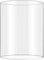 Photophore extérieur diamètre 12 cm hauteur 22 cm paroi cylindrique 4 mm verre transparent sans fond bords lissés sur mesure fabrication dans d'autres tailles