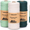 YESLUSY 3 Piezas Hilo Macrame 3mmx100m, Cuerda Macrame y Biodegradable, Macrame Kit para Manualidades, Navidad, Plantas Colgantes y Decoración Bohemia