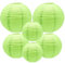 Yosawo 6 Stück Papierlaterne Laterne Deko Grün rund Lampenschirm für Party Garten Hochzeit Geburtstage Dekoration（ 8 10 12/Green）