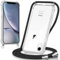 Oelrstfe handyband Hülle mit Band für iPhone XR, Handyband zum Umhängen Handy Umhängeband Transparent TPU Stoßfest Silikon Handyhülle mit Kette für iPhone XR, Schwarz