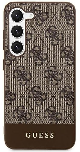 Guess GUHCS24MG4GLBR Hülle für S24+ S926 braun hardcase 4G Stripe Collection